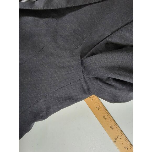 Peter Millar Aqua Nanoluxe Black Wool Sport Coat Suit Jacket Blazer - 42S - Picture 4 of 11